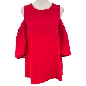 Like New Ro & De Cold Shoulder Top, Red, Size S